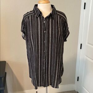 Striped Button-Up Shirt